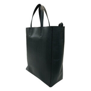 Celine Vertical Cabas grained Tote leather black calfskin